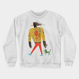 Funny hippie duck Crewneck Sweatshirt